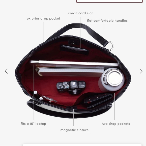 NWT, HAMMITT ANDERSON LARGE TOTE IN BLACK CROCODILE & GUNMETAL HARDWARE - Picture 6 of 16